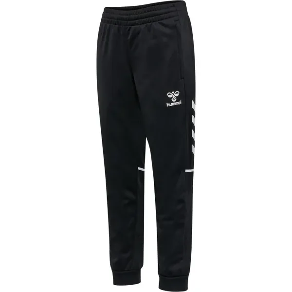 Pantalon de jogging hummel HMLCORE 2.0 noir de l'US Yverdon Handball, poches zippées et bas resserré aux chevilles — coupes disponibles : Homme, Femme, Enfant